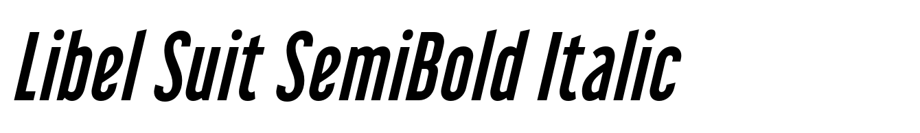 Libel Suit SemiBold Italic